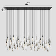 Solitaire Linear Chandelier 70"W 50"W