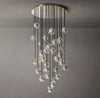 Luxury Boule De Cristal Clear Glass Ball Round Cluster Chandelier Light 30"