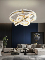 3-Tier Round Crystal Ring LED Chandelier