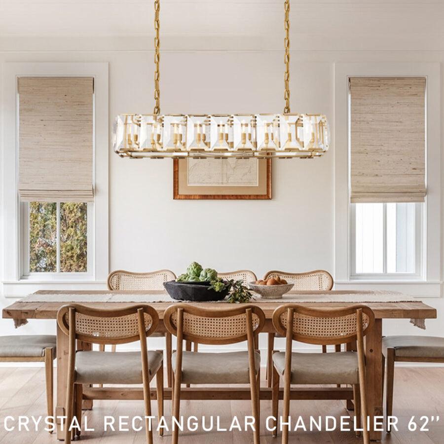 Harlew Crystal Rectangular Chandelier42''54''62''74"