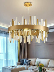 Blushlighting® Celle Ligure | Royal Gold/Titanium Black Crystal Chandelier