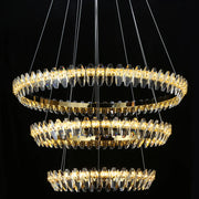 Sol Crystal 3 Rings LED Chandelier