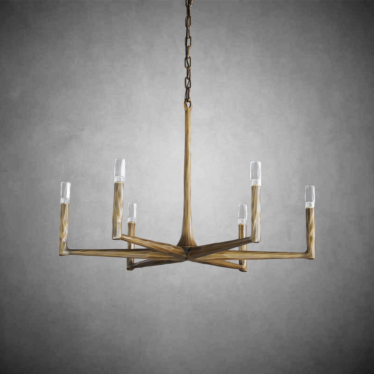 Thaddeas Forged Round Chandelier 36" 48” 60” 72”