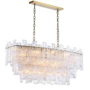 Blushlighting Layered Rectangle Glass Chandelier