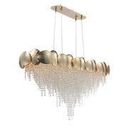 Amadeo Oval Brass Crystal Chandelier