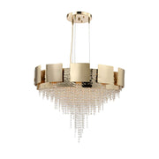 Blushlighting-Squares Round Crystal Bead Chandelier