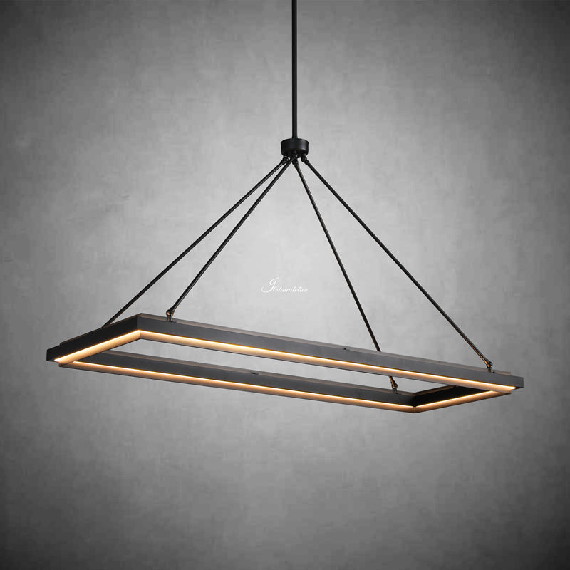 Peral Rectangular Chandelier 48" 62“