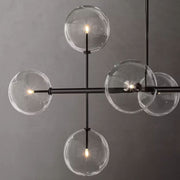 Sierra Glass Globe Modern Linear Chandelier 72"W