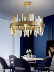 Blushlighting® Celle Ligure | Royal Gold/Titanium Black Crystal Chandelier