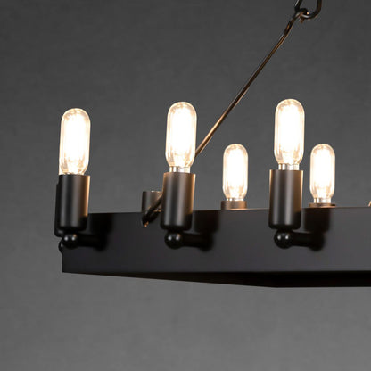 Camina Vintage Filament Rectangle Chandelier 41''52''