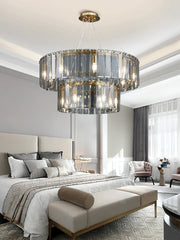 Blushlighting® Double frosted glass suspension luminaire modern Round chandelier C / Dia31.5*23.6" / warm Light (3000K)