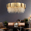 Blus Lighting Kimbra Crystal Chandelier, Stainless Steel Pendant Light Chandelier for Room