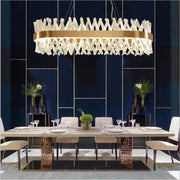 Blus Lighting Arsen Oval Crystal Chandelier