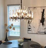 Kieran Prism Crystal Chandelier 54", Living Room, Dinning Room