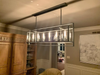 Caspian Rectangular Modern Chandelier 54", Light Fixture Over Dining Table