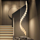 Alabaster Brass Spiral Indoor Modern Chandelier-Blushlighting