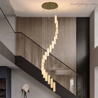 Alabaster Brass Spiral Indoor Modern Chandelier-Blushlighting