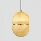 Alabaster Oval Pendant 5.9" D 7.1" D-Blushlighting
