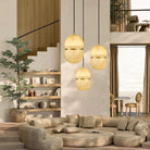 Alabaster Oval Pendant 5.9" D 7.1" D-Blushlighting