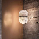 Alabaster Oval Pendant 5.9" D 7.1" D-Blushlighting
