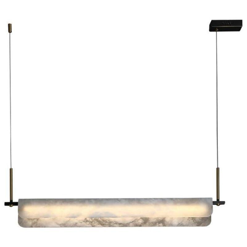 Alabaster Dining Linear Chandelier 39"
