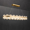 Alabaster Glo Modern Oval Chandelier