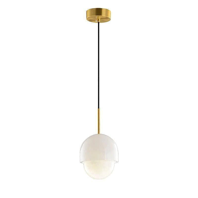 Alabaster Simple Bedside Pendant Light
