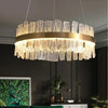 Blus Lighting Sylvia Round Crystal Chandelier, Modern Living Room Chandelier