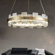 Alanbaster Flakes Round/Oval Chandelier