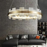 Alanbaster Flakes Round/Oval Chandelier