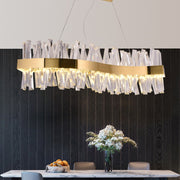 Blus Lighting Arsen Wave Crystal Chandelier