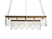 Aubrey Crystal Ball Rectangular Chandelier 47'' 60''