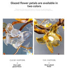 Verdant Branch Copper Vine Glass Flower Stairwell Chandelier by Blushlighting