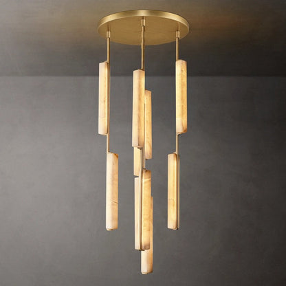Auduban Alabaster Round Chandelier 24"