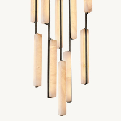 Auduban Alabaster Round Chandelier 24"