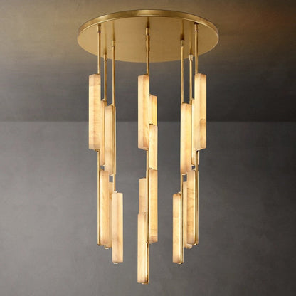 Auduban Alabaster Round Chandelier 40"