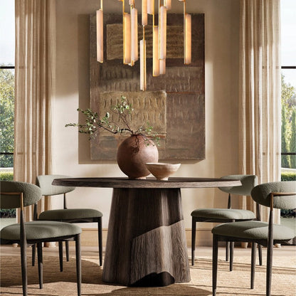 Auduban Alabaster Round Chandelier 40"