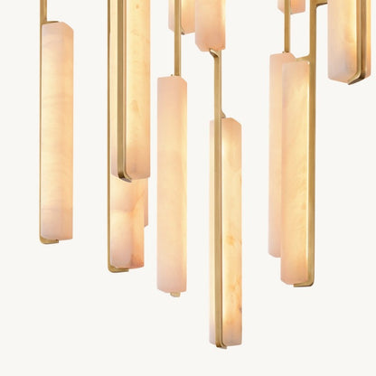 Auduban Alabaster Round Chandelier 56"