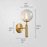 Blushlighting® Modern Glass Wall Lamp in the Ball Shape, Living Room, Bedroom image | luxury lighting | luxury wall lamps