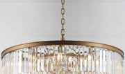 Odeon Spiral Tiered/ Layered Crystal Fringe Living Room Chandelier Light