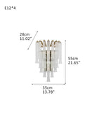 9 Light 20" Wide LED Lorelei Round Tiered Chandelier in Black Chain use for dining room 4-light-W35*D28*H55CM W13.78"*D11.02"*H21.65"-Sconce Brass American chandelier