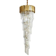 Bahay 2-Story Crystal Round Chandelier