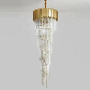 Bahay 2-Story Crystal Round Chandelier