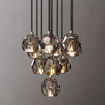 Bille De Crystal Round Cluster Chandelier 14''