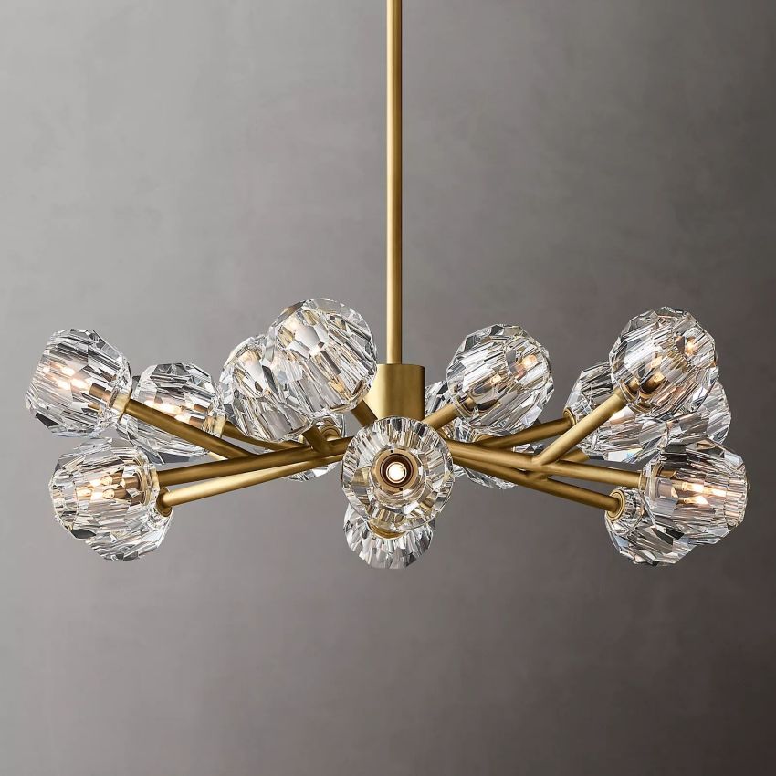 Bille De Crystal Round Chandelier 36''
