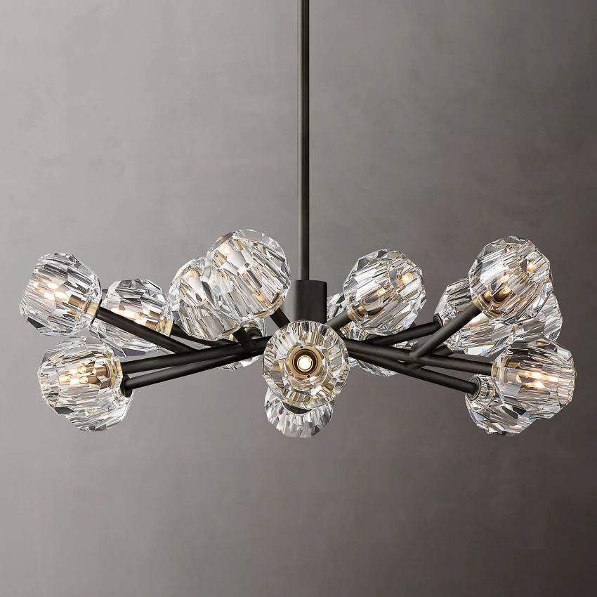 Bille De Crystal Round Chandelier 36''
