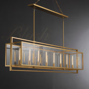 Caspian Rectangular Modern Chandelier 72"