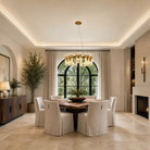 Brass Halo Chandelier