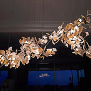 Bustling Ceramic Ginkgo Leaf Chandelier