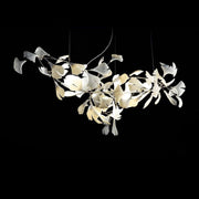 Bustling Ceramic Ginkgo Leaf Chandelier